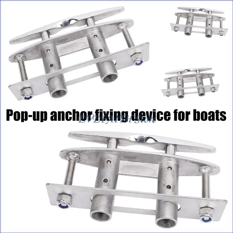 S3c7918807d3646889fc1c601104a13fcc-1.webp 124B 316 Stainless Flush Mount Deck Cleats Lift with Backing Plate Heavy Duty Cleat