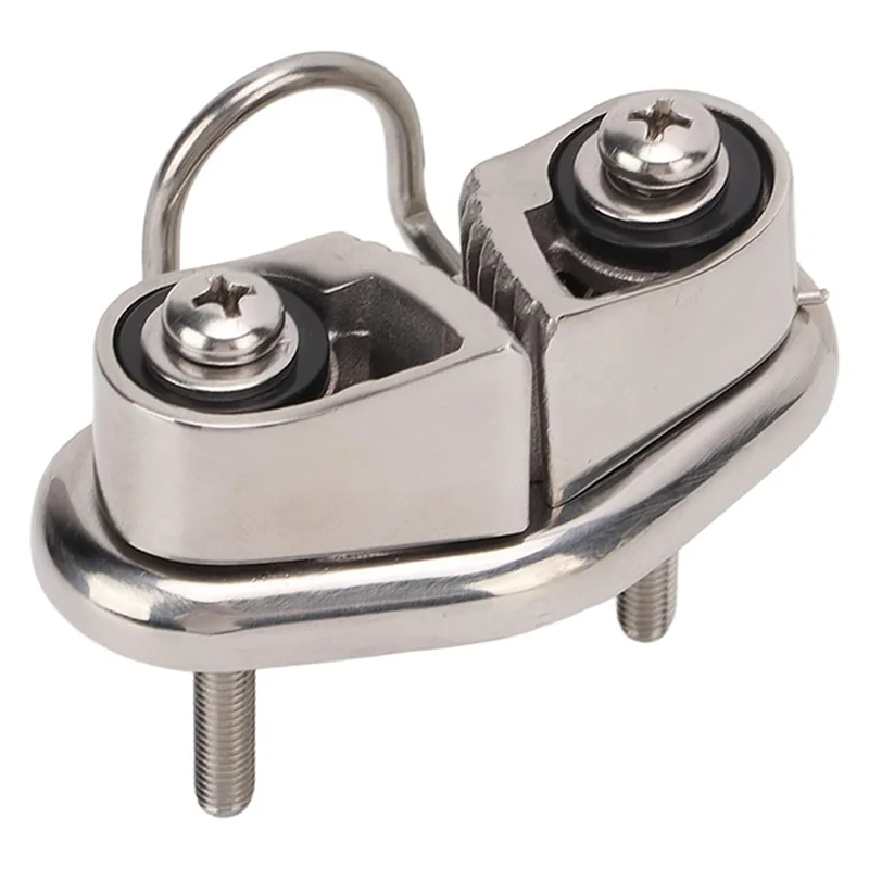 Se852459d6237422bb9b71ada0336fa71t-2.webp Classy-316 Stainless Steel Boat Cam Cleat With Wire Leading Ring, Mirror Polished Sailboat Cleat For 10Mm Rope