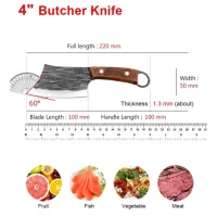 Cleaver Knife Slicing Fish Meat Vegetables Boning Butcher Knife Stainless Steel Wooden Handle Kitchen Knives Chef Cooking Knifes