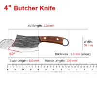 Cleaver Knife Slicing Fish Meat Vegetables Boning Butcher Knife Stainless Steel Wooden Handle Kitchen Knives Chef Cooking Knifes