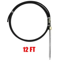 Outboard Boat Steering System Outboard Single Turbine Rotating W/ Marine Steering Wheel Cable 12FT Outboard Boat Steering System Outboard Single Turbine Rotating W/ Marine Steering Wheel Cable 12FT