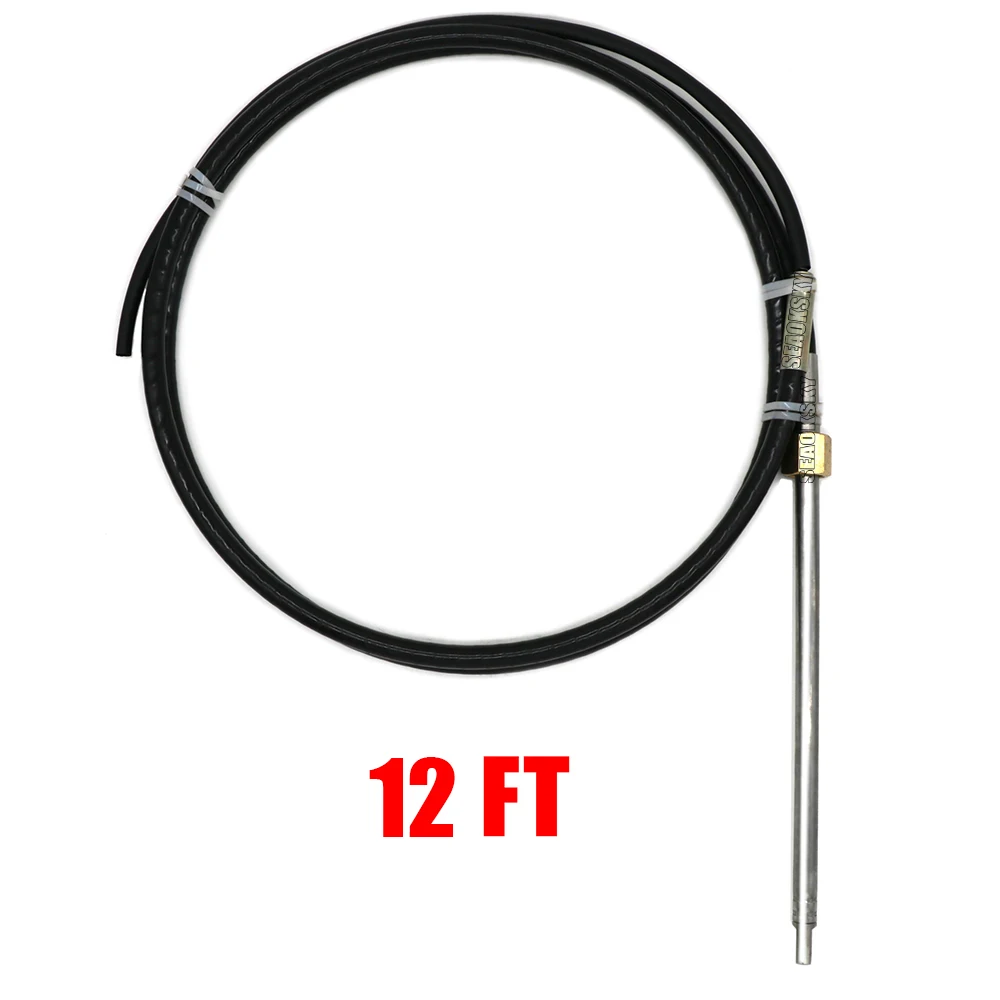 S428e565eedd746aea682c20a210e604ci-1.webp Outboard Boat Steering System Outboard Single Turbine Rotating W/ Marine Steering Wheel Cable 12FT