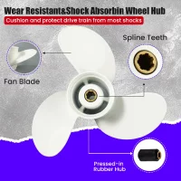 Outboard Propeller For Yamaha 6HP 7HP 8HP 8 1/2x8 1/2 Boat Motor 7 Spline Aluminum Alloy Screw Ship Marine Engine 3 Blade