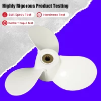 For Yamaha 4HP 5HP  Outboard Propeller 7 1/2x7 Boat Motor 9 Spline Aluminum Alloy Screw Ship Marine Engine 3 Blade 4A/5C/F4A