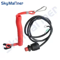 6E9-82575-09 66T-82575 Kill Stop Switch Safety Tether Lanyard For Yamaha Tohatsu Parsun Honda Outboard Engine Parts