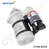 31100-94J10 Starter Motor For Suzuki Marine 31100-94J20 31100-94J21 31100-95J00 DF9.9/15/20/25/40/50/60 HP Outboard Engine CCW